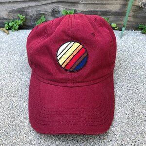 SPORTSMAN Colorful Circle Patch Baseball Hat Men's Adjustable Dad Cap Red​​​